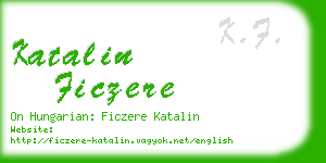 katalin ficzere business card